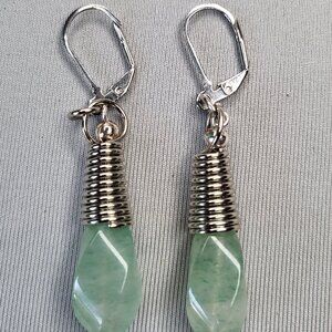 Faceted jade Earrings